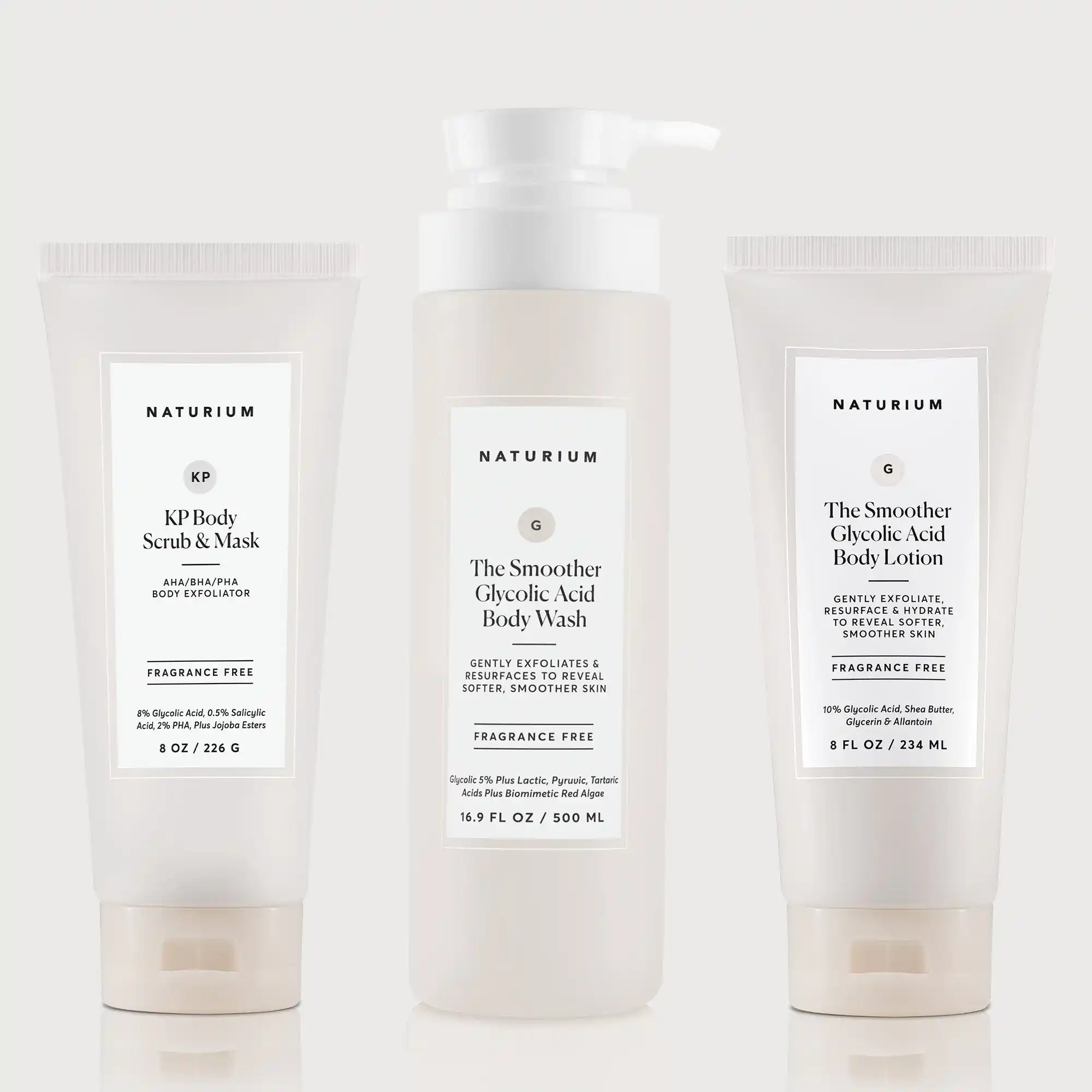 the-glycolic-acid-body-bundle-q3 NATR_KPScrub_SmootherBodyWash_SmootherLotion_Bundle_ecomm.webp